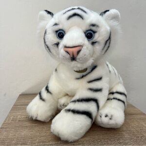 Miyoni by Aurora White Tiger Sitting Bengal Tiger Plush Stuffed Animal Large 17”